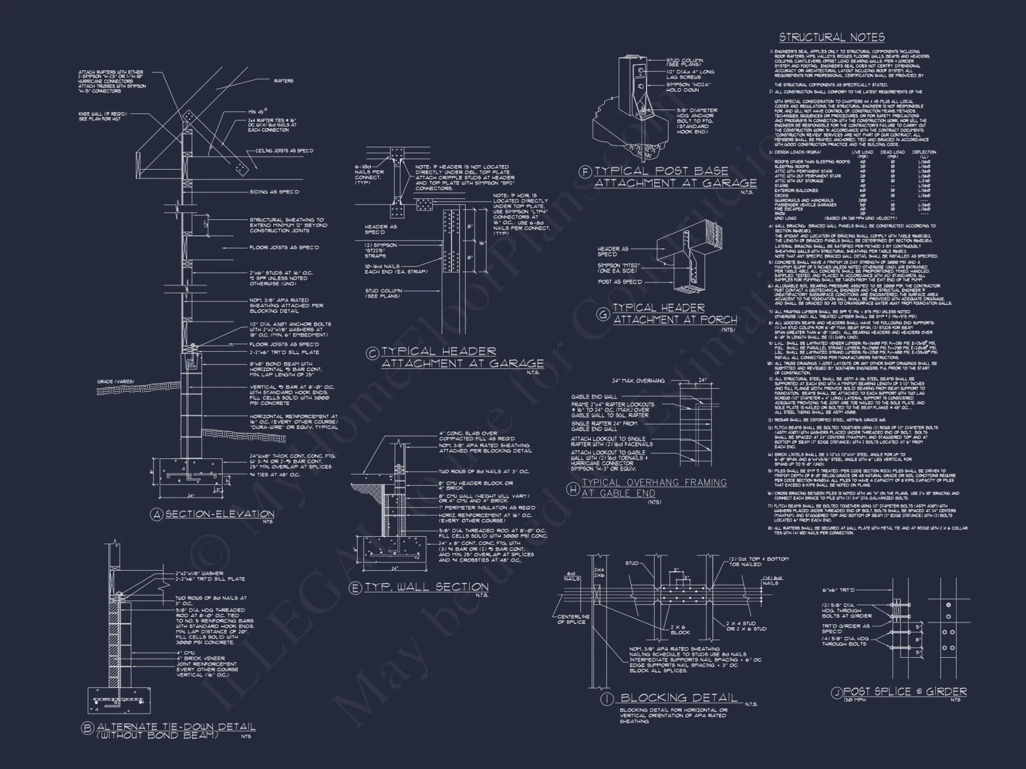 Traditional Charleston house Plan: 2-Story, 3-4 BR, 2-Car