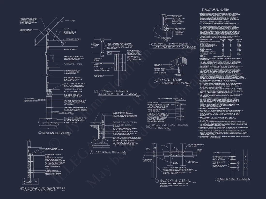 Traditional Charleston house Plan: 2-Story, 3-4 BR, 2-Car