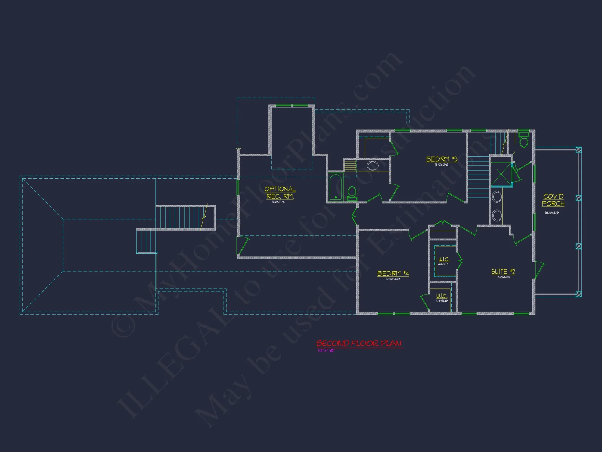 Traditional Charleston house Plan: 2-Story, 3-4 BR, 2-Car
