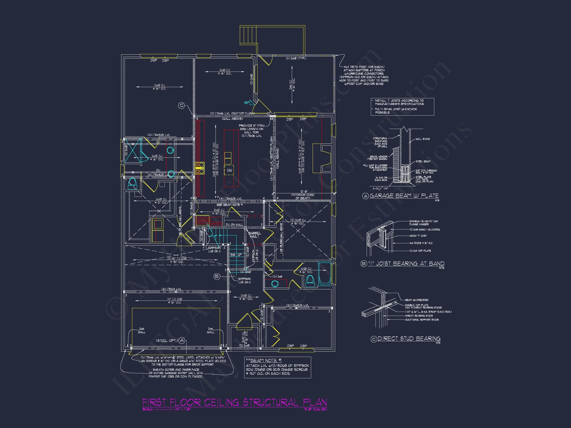 house Design Plan: 4-Bedroom Traditional Blueprint with CAD