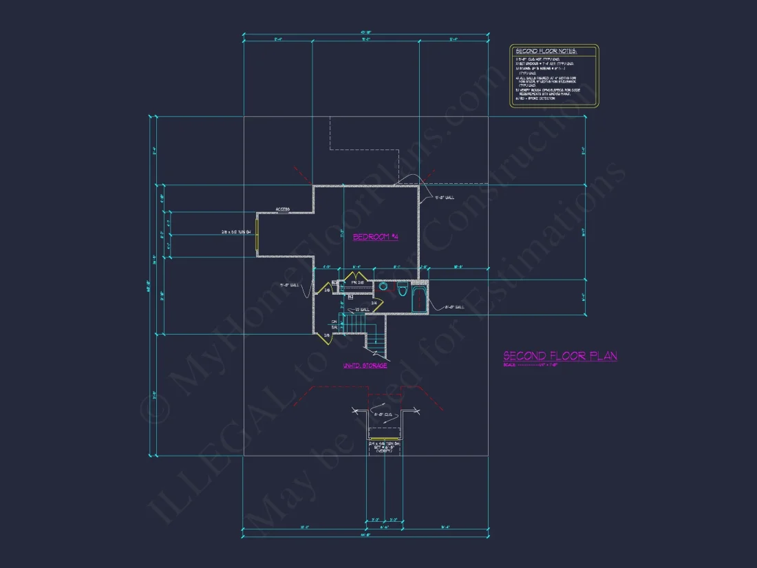 house Design Plan: 4-Bedroom Traditional Blueprint with CAD