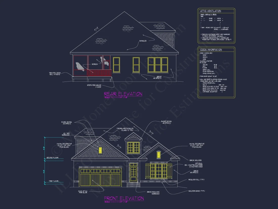 house Design Plan: 4-Bedroom Traditional Blueprint with CAD