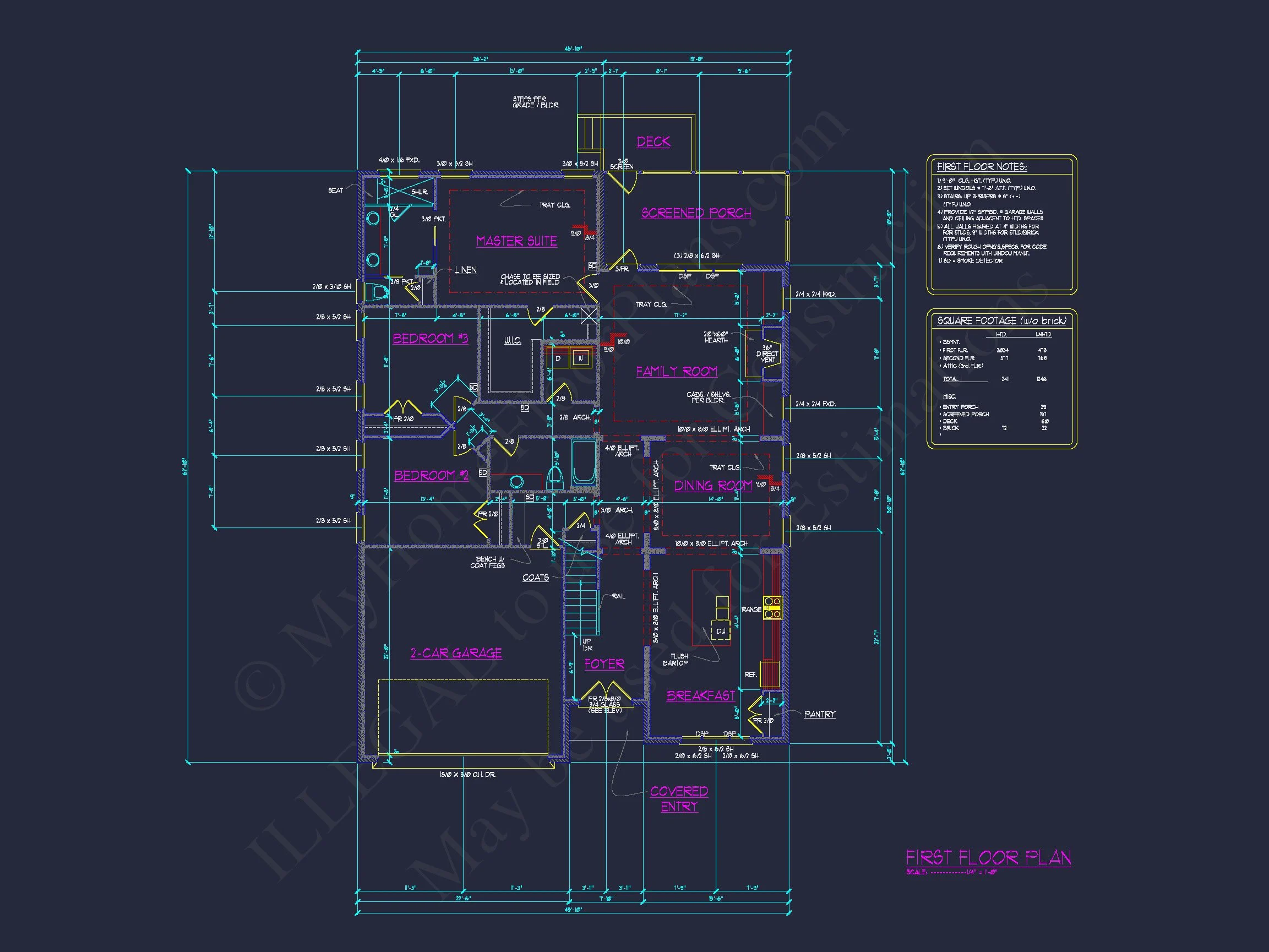 Elegant house Floor Plan Featuring 5 Beds with CAD Designs
