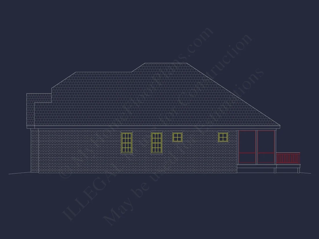 Elegant house Floor Plan Featuring 5 Beds with CAD Designs