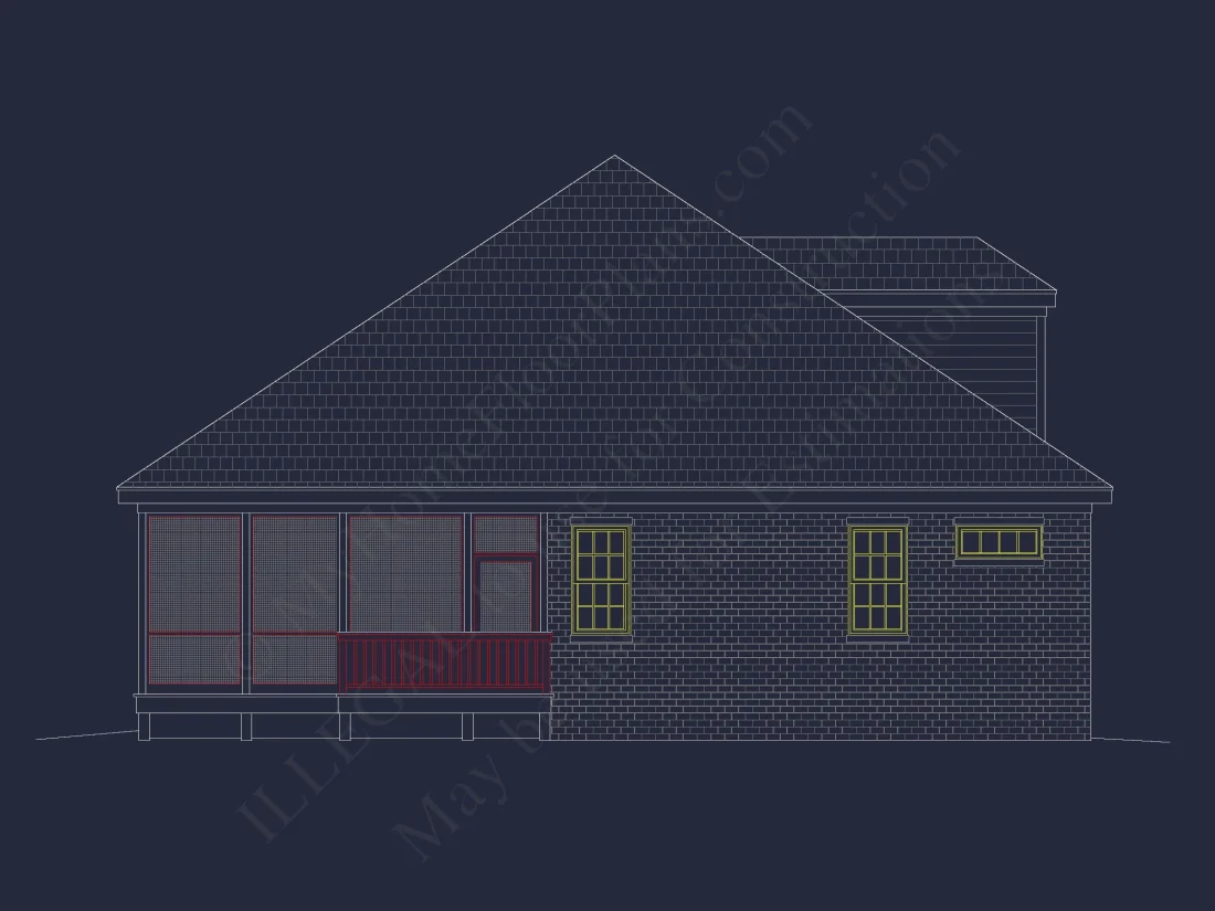 Elegant house Floor Plan Featuring 5 Beds with CAD Designs