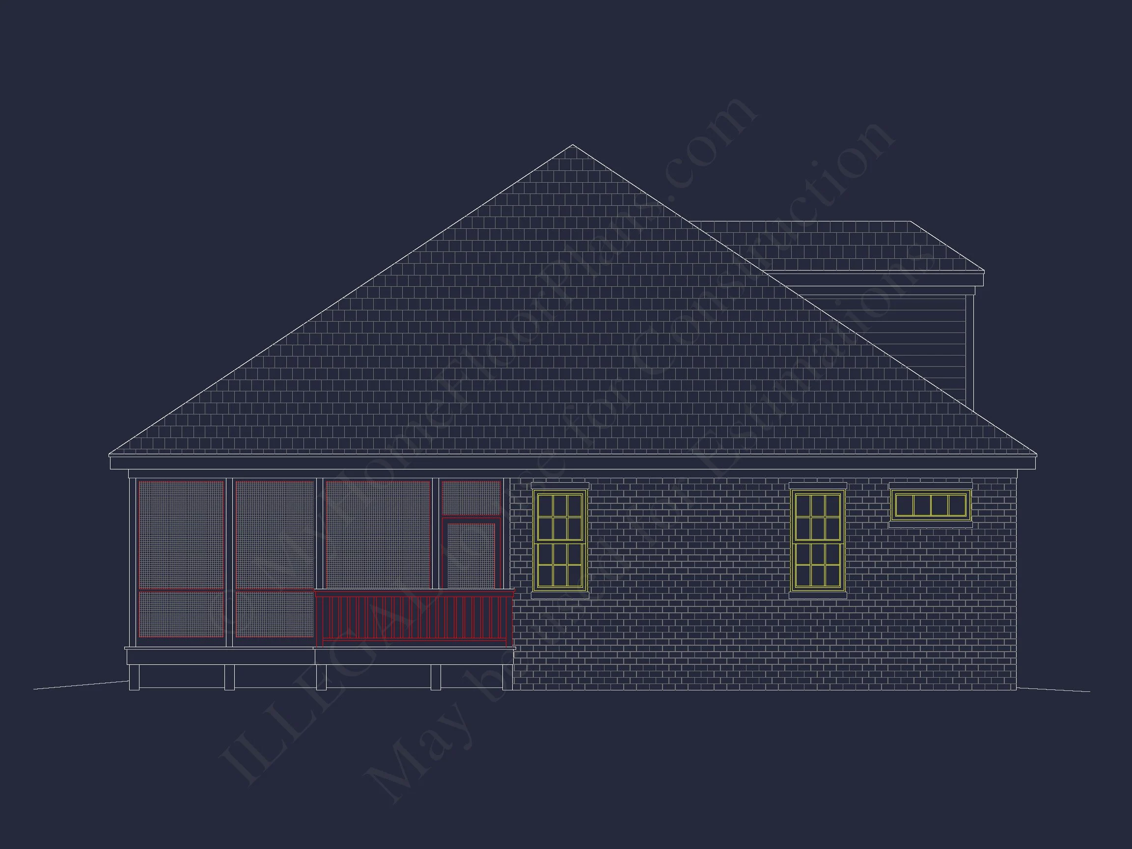 Elegant house Floor Plan Featuring 5 Beds with CAD Designs