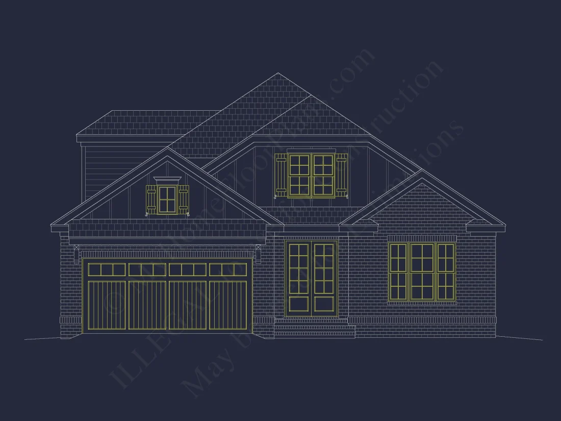 Elegant house Floor Plan Featuring 5 Beds with CAD Designs