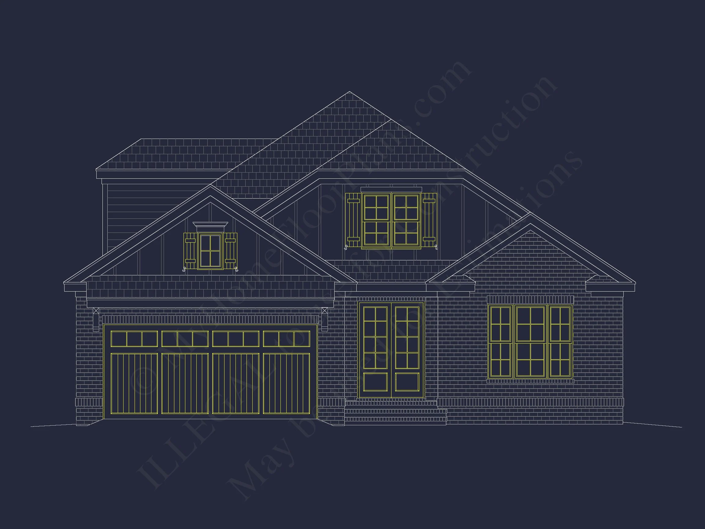 Elegant house Floor Plan Featuring 5 Beds with CAD Designs