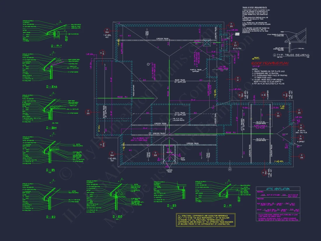 2-Story, 5-Bed Traditional house Floor Plan & Blueprint