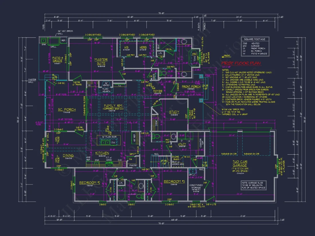 2-Story, 5-Bed Traditional house Floor Plan & Blueprint