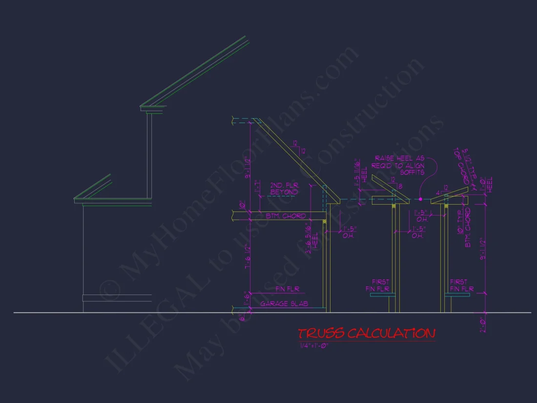 2-Story, 5-Bed Traditional house Floor Plan & Blueprint