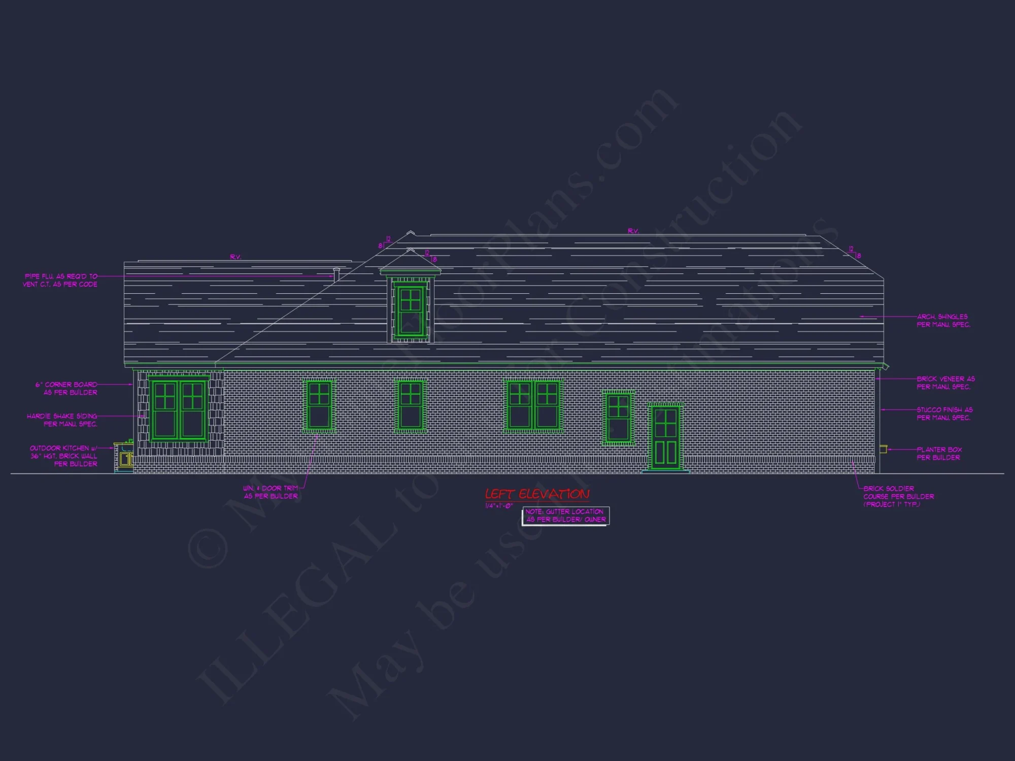2-Story, 5-Bed Traditional house Floor Plan & Blueprint
