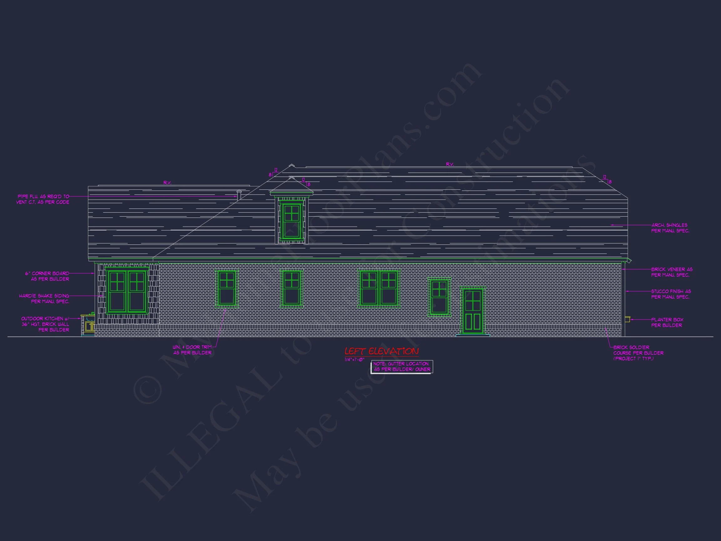 2-Story, 5-Bed Traditional house Floor Plan & Blueprint