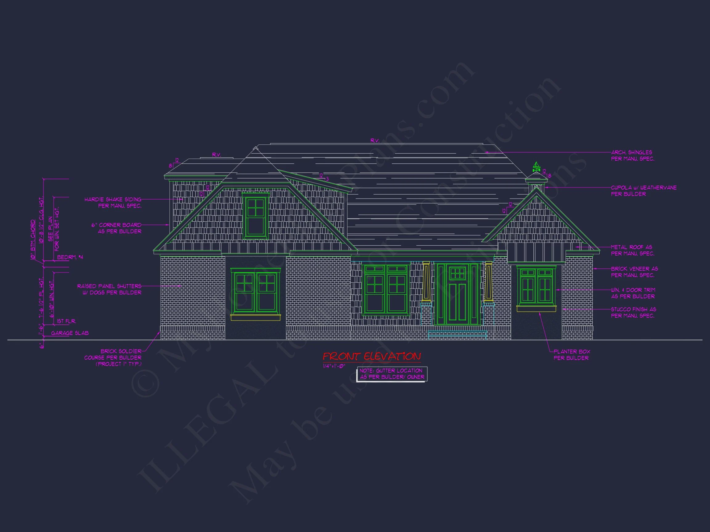 2-Story, 5-Bed Traditional house Floor Plan & Blueprint