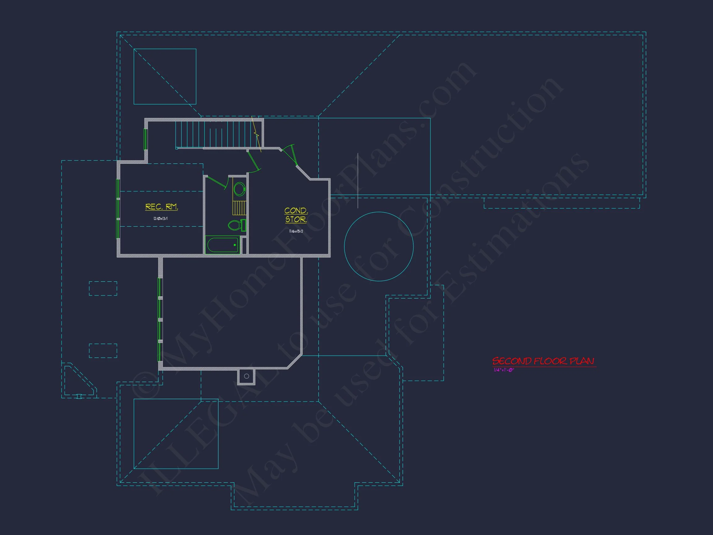 Traditional French Country house Floor Plan Blueprint