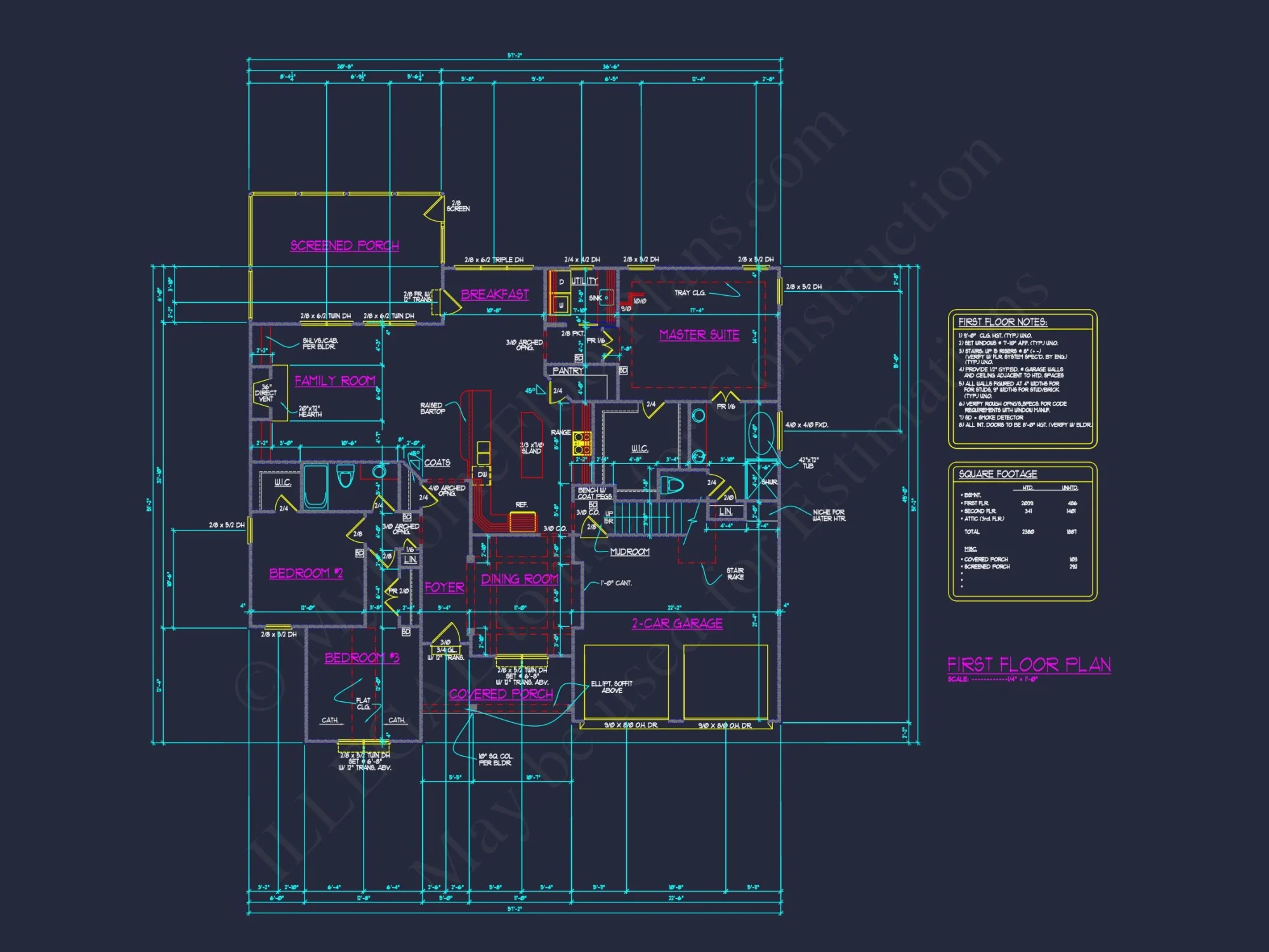 Classic Suburban house Floor Plan – CAD Architecture Designs