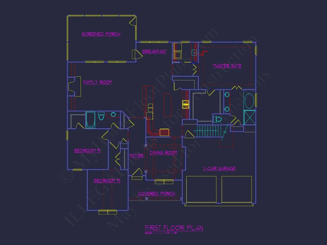 Classic Suburban house Floor Plan – CAD Architecture Designs