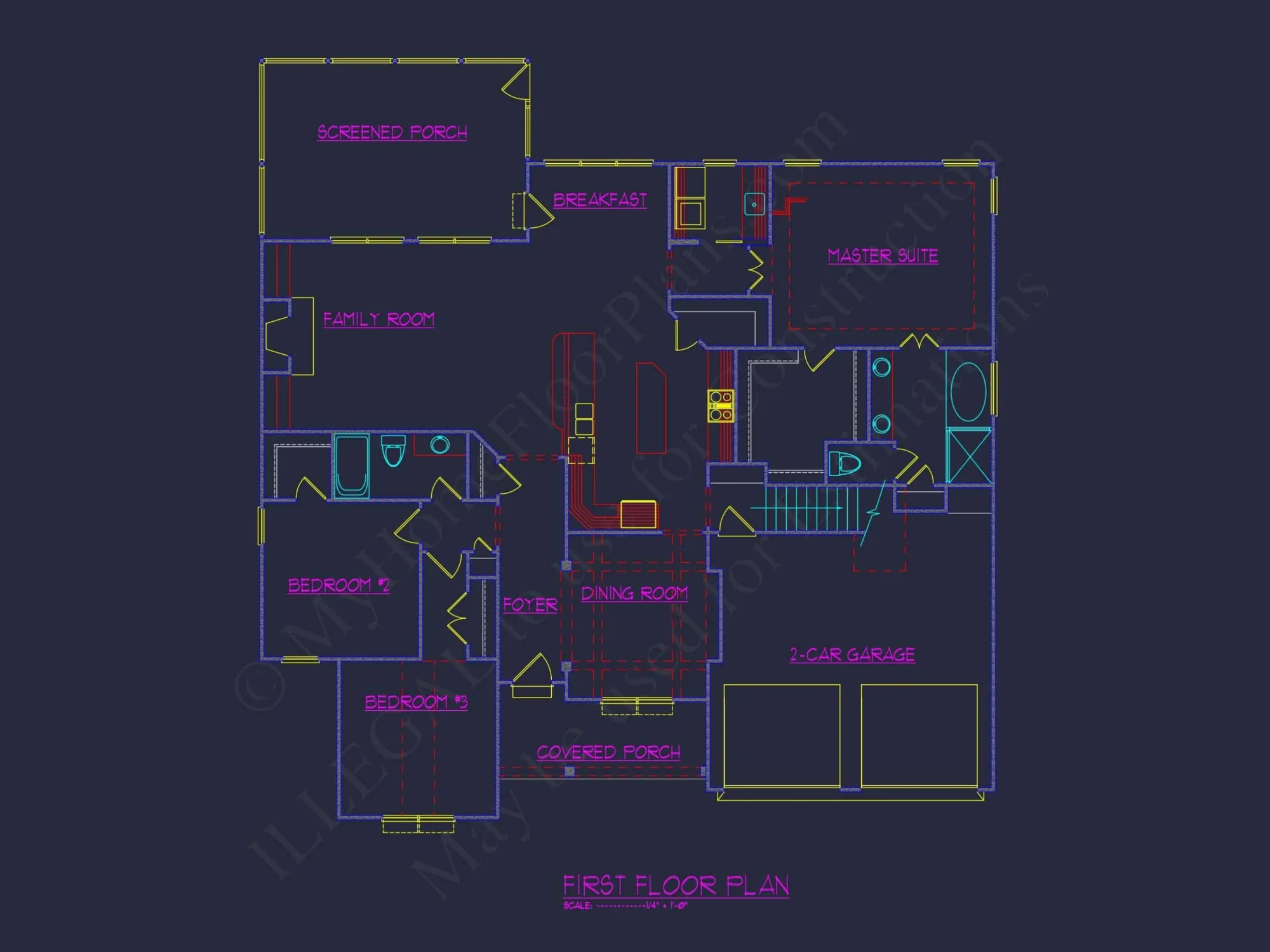 Classic Suburban house Floor Plan – CAD Architecture Designs
