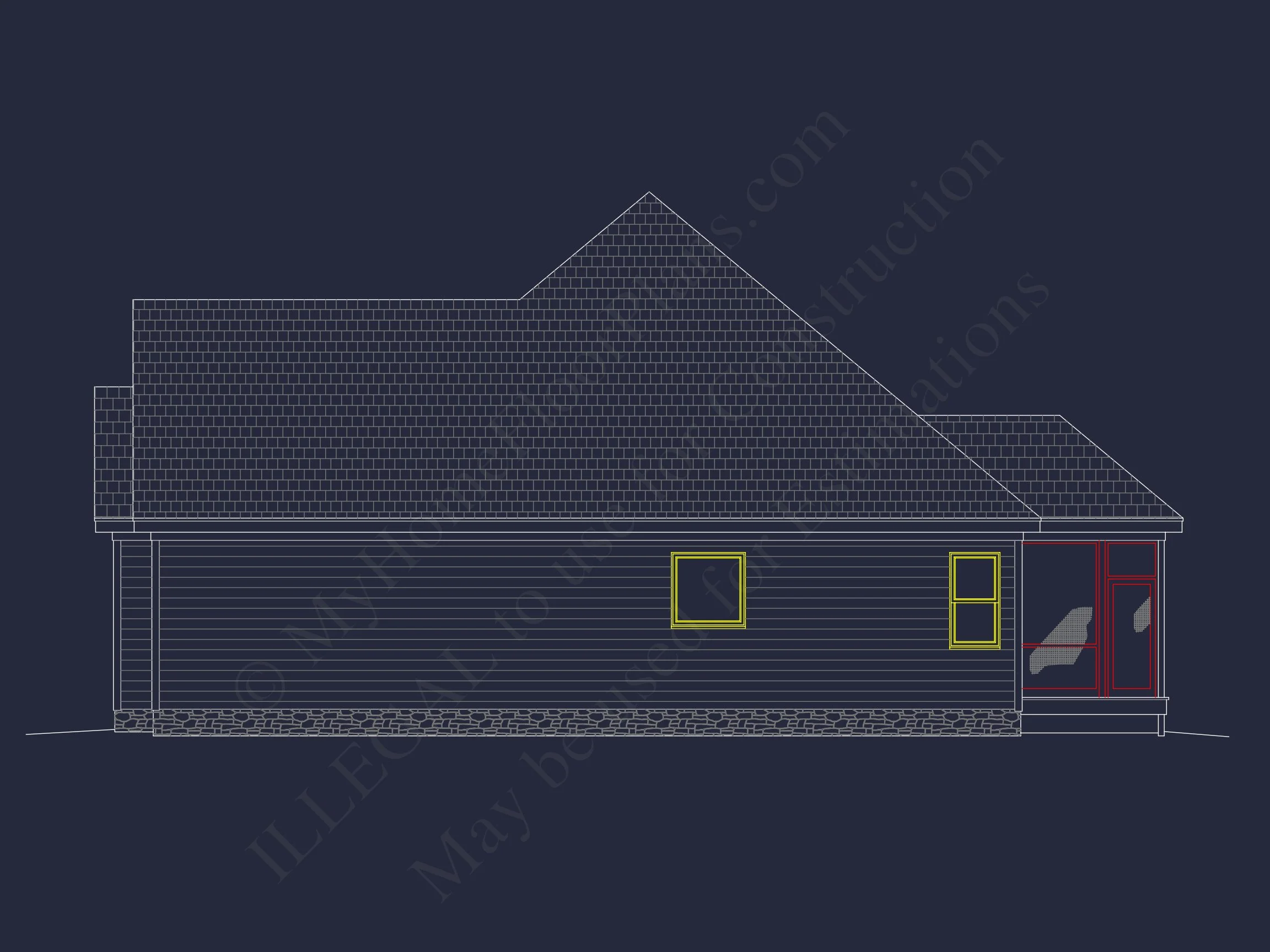 11-1845 HOUSE PLAN - Craftsman Home Plan - 3-Bed, 2-Bath, 1,950 SF 20 Classic Suburban house Floor Plan – CAD Architecture Designs