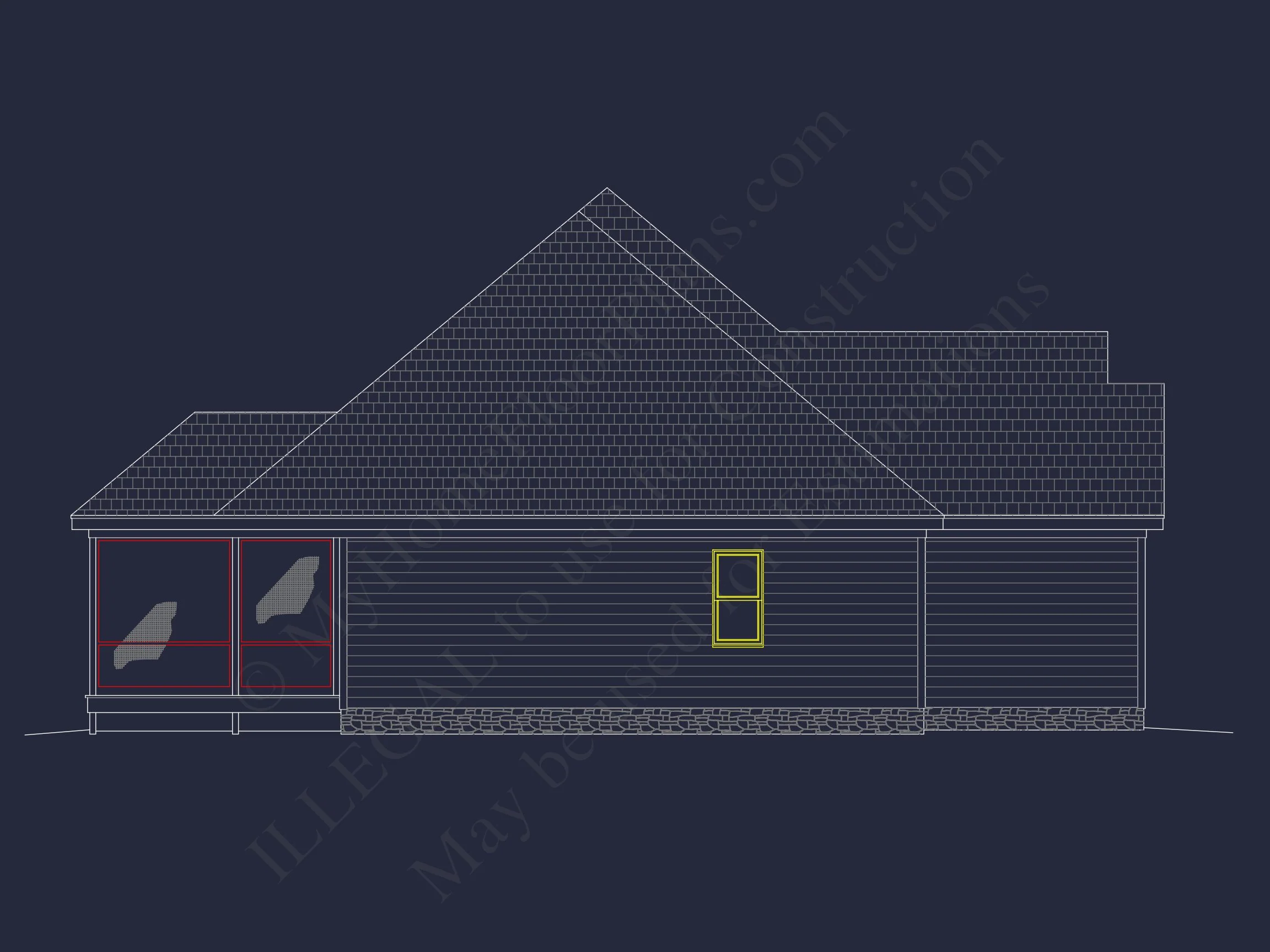 11-1845 HOUSE PLAN - Craftsman Home Plan - 3-Bed, 2-Bath, 1,950 SF 19 Classic Suburban house Floor Plan – CAD Architecture Designs