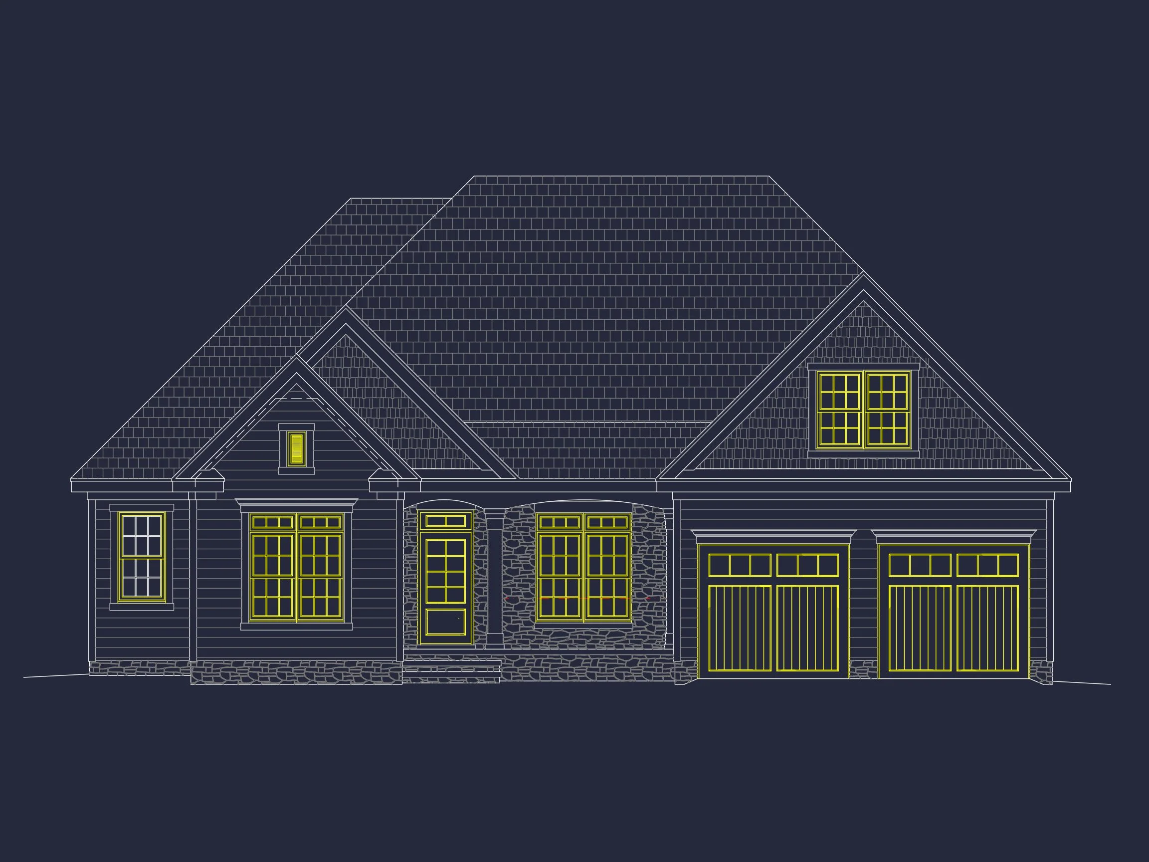 11-1845 HOUSE PLAN - Craftsman Home Plan - 3-Bed, 2-Bath, 1,950 SF 17 Classic Suburban house Floor Plan – CAD Architecture Designs