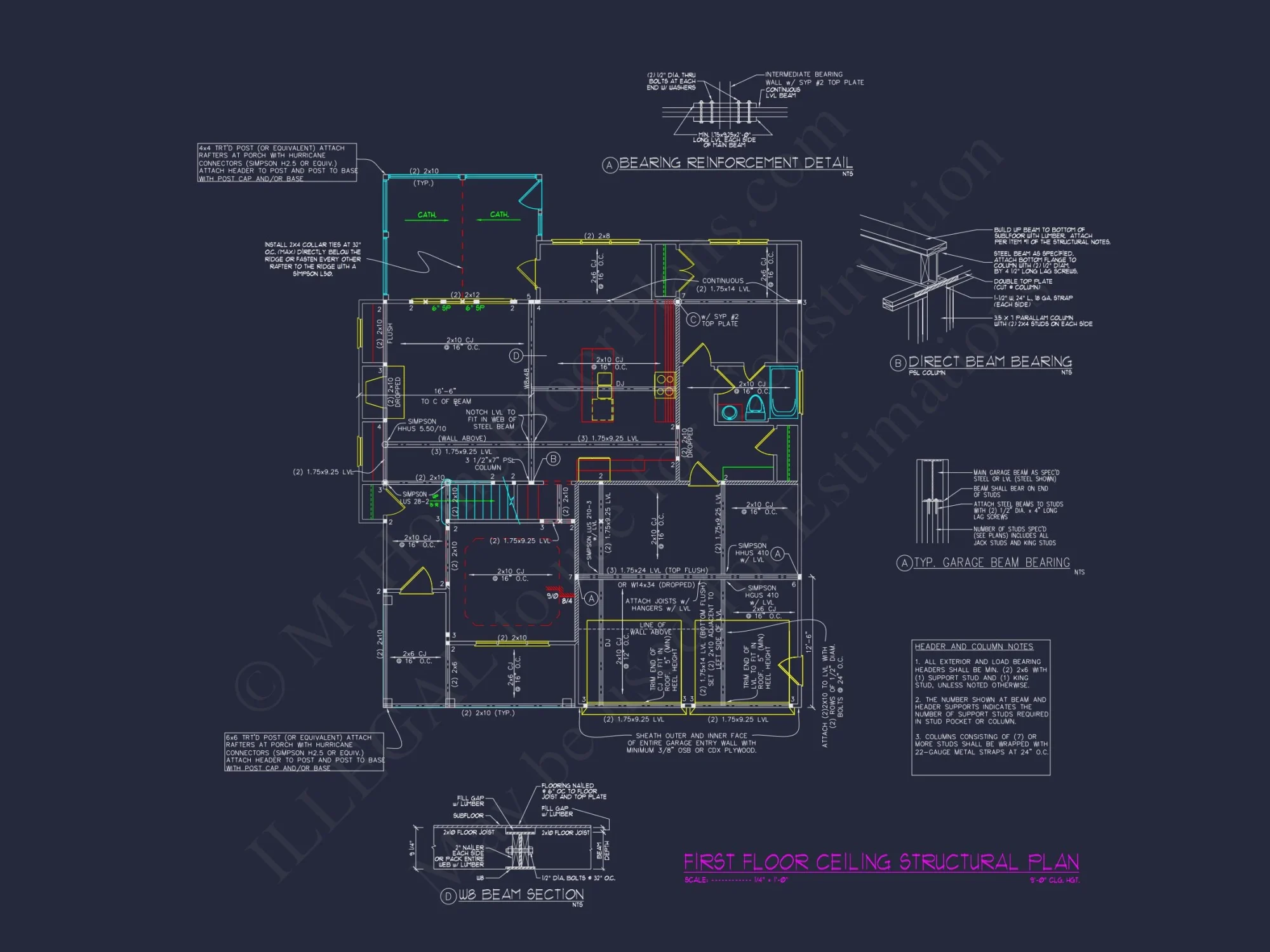 3-Story house Design with CAD Blueprint & Open Floor Plan