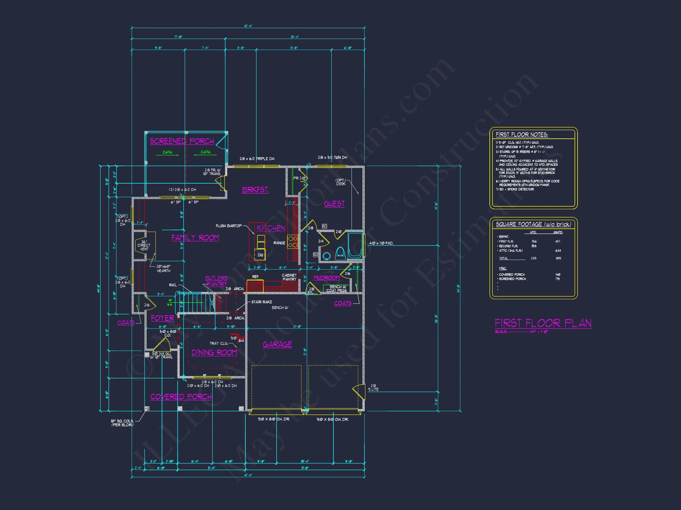 3-Story house Design with CAD Blueprint & Open Floor Plan