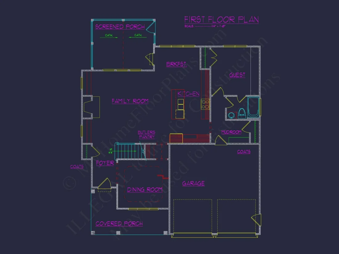 3-Story house Design with CAD Blueprint & Open Floor Plan