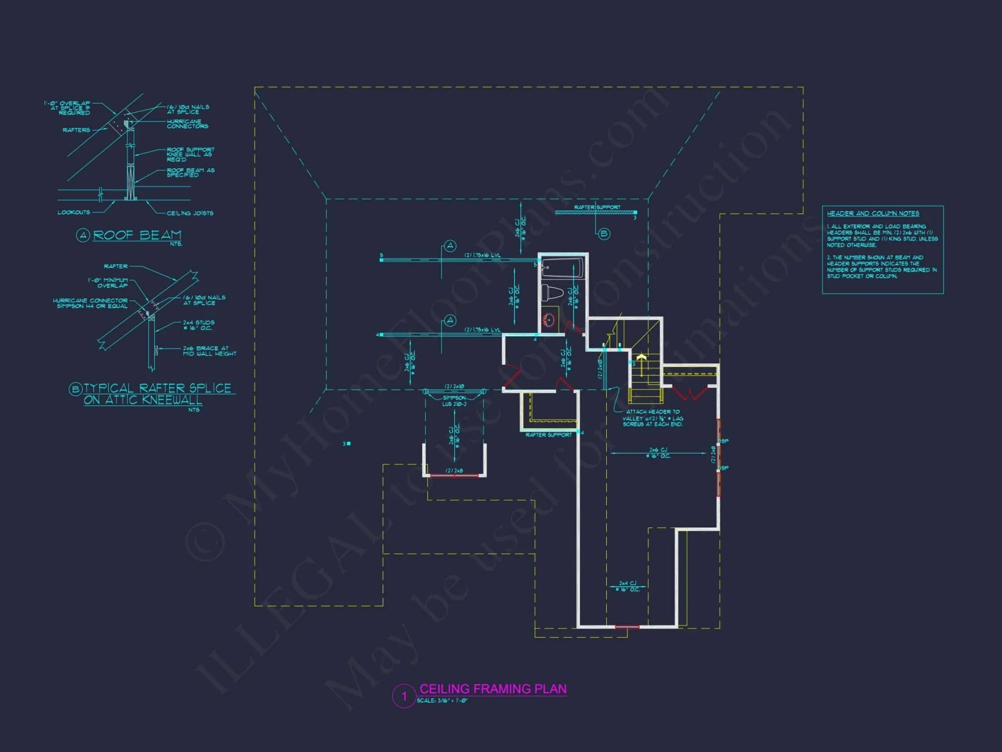 Spacious house Floor Plan with CAD Designs & Detailed Blueprint