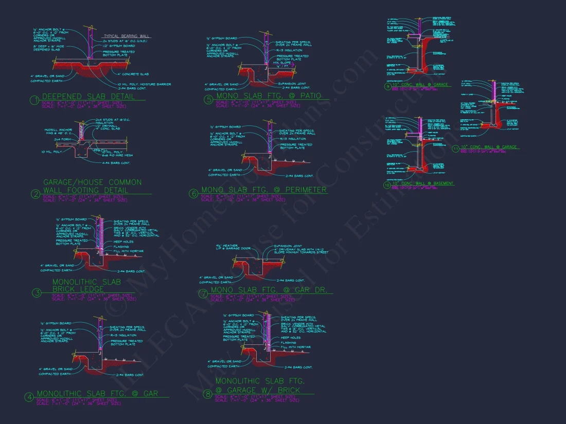 Spacious house Floor Plan with CAD Designs & Detailed Blueprint