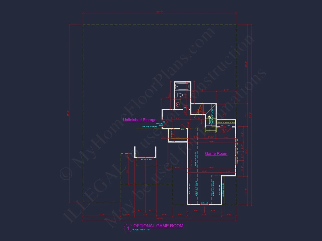 Spacious house Floor Plan with CAD Designs & Detailed Blueprint