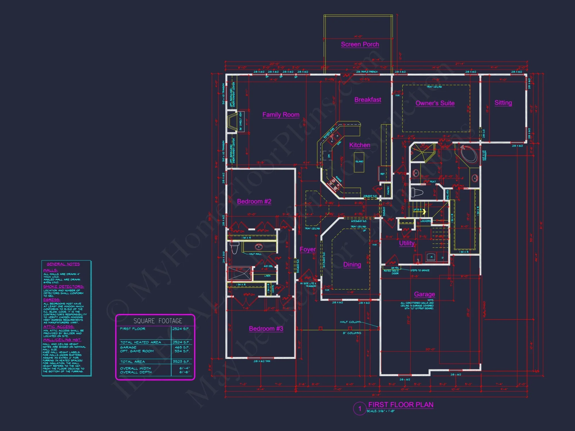 Spacious house Floor Plan with CAD Designs & Detailed Blueprint