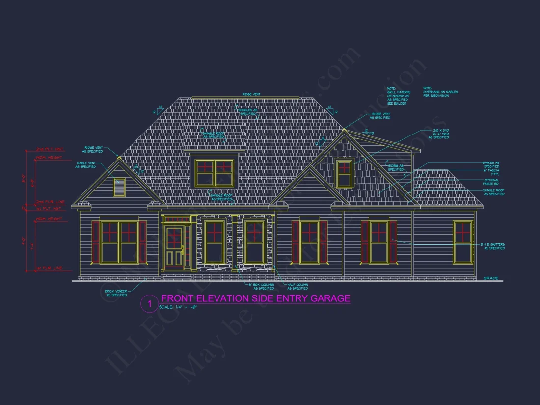 Spacious house Floor Plan with CAD Designs & Detailed Blueprint