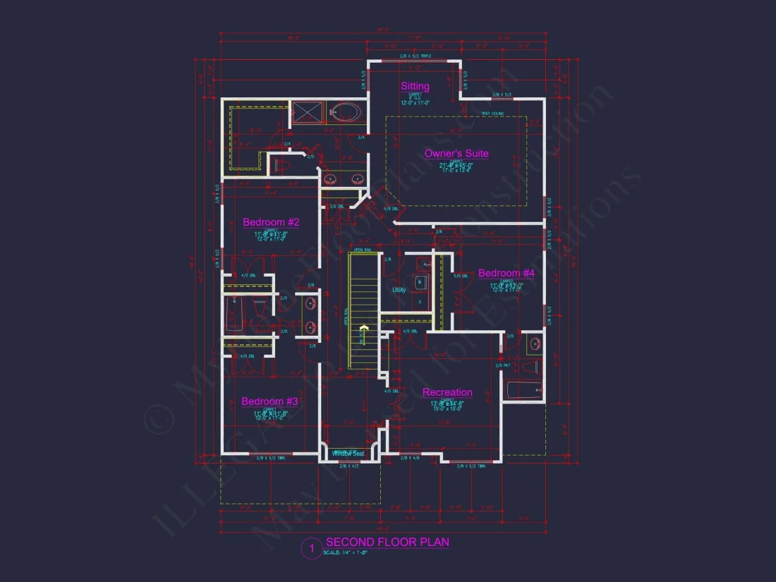Stunning 2-Story house Plan with CAD Designs & Modern Features