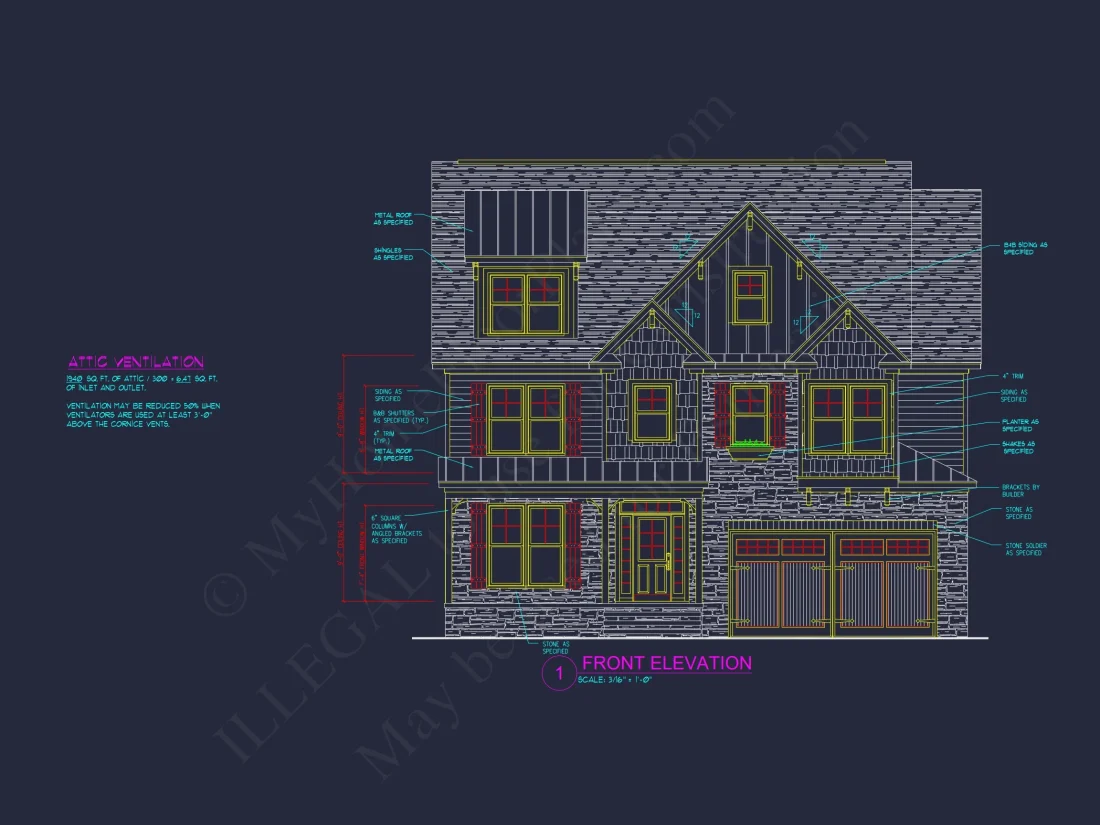 Stunning 2-Story house Plan with CAD Designs & Modern Features