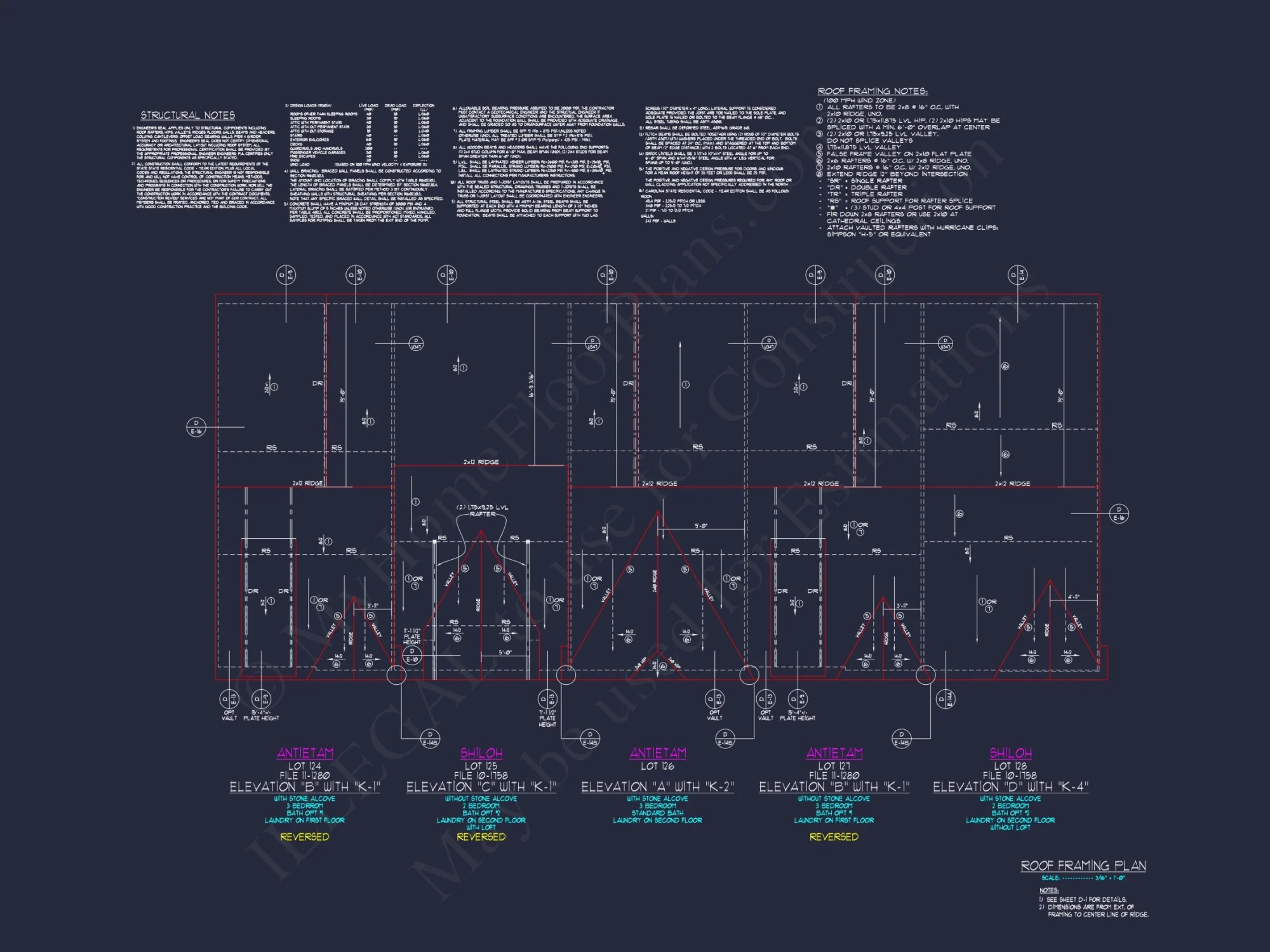 3-Bedroom Townhome Designs with Detailed Floor Plans and CAD