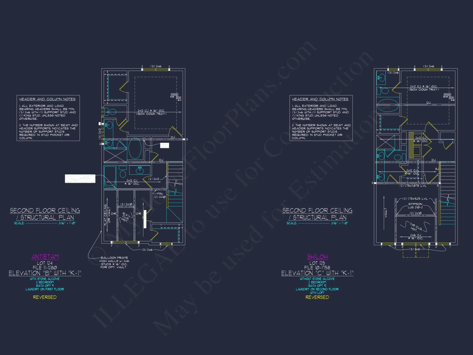 3-Bedroom Townhome Designs with Detailed Floor Plans and CAD