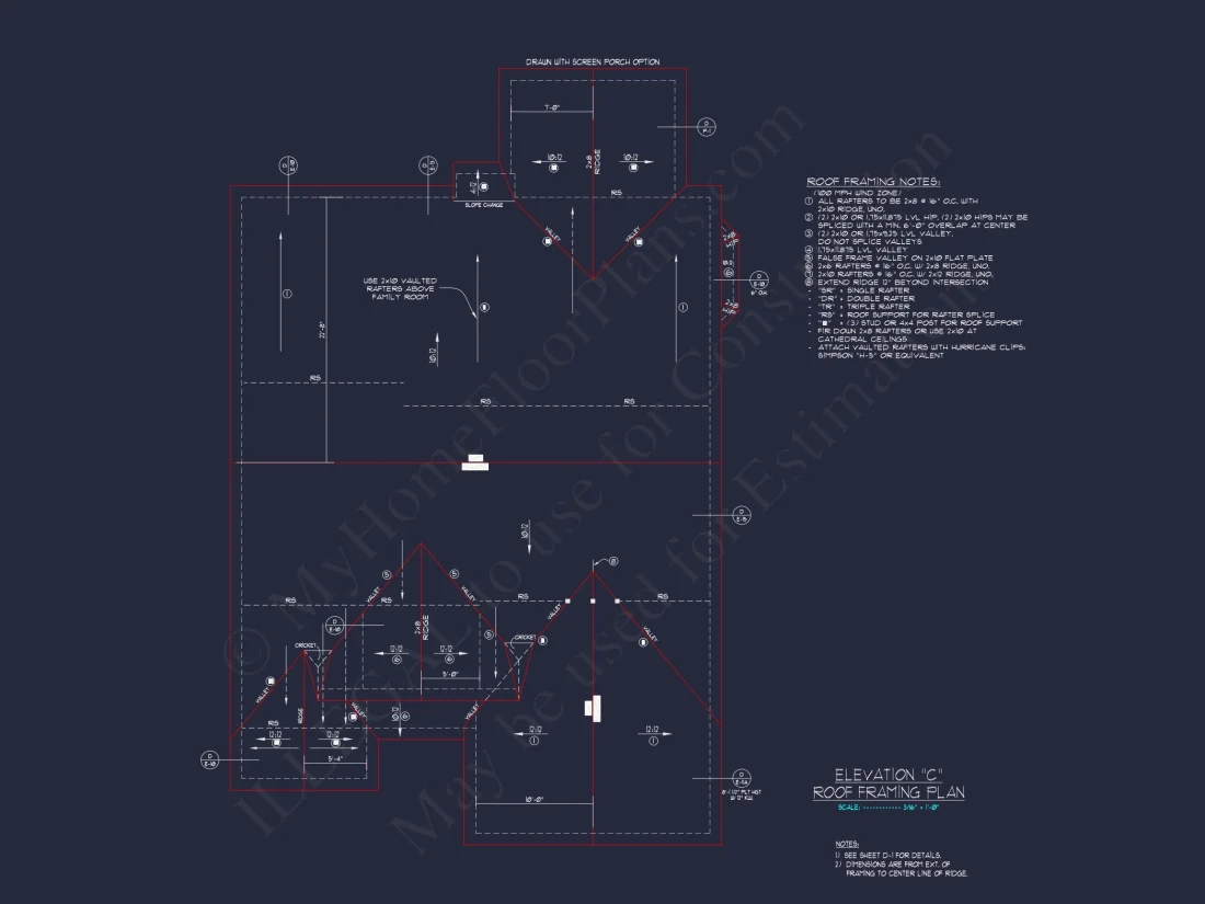 Craftsman house Plan with 2 Floors, 3 Beds & CAD Designs