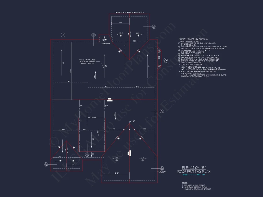Craftsman house Plan with 2 Floors, 3 Beds & CAD Designs