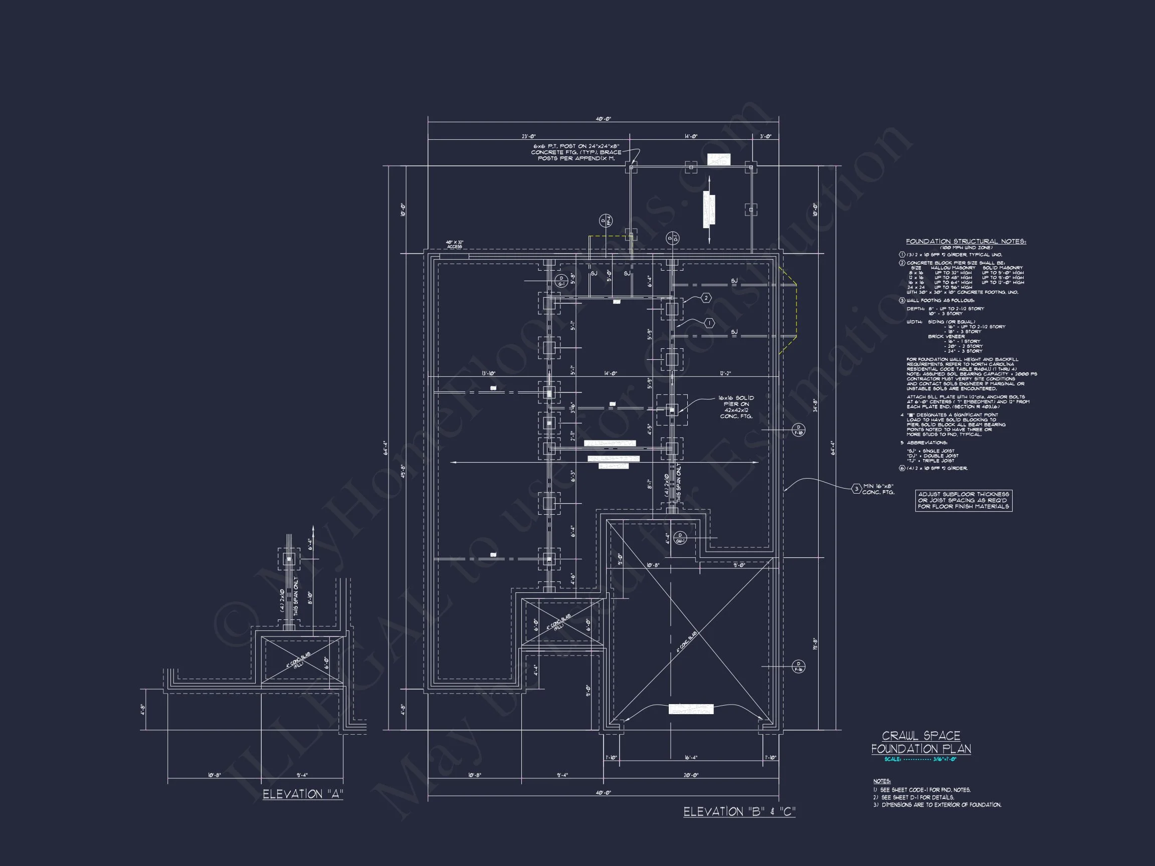 Craftsman house Plan with 2 Floors, 3 Beds & CAD Designs