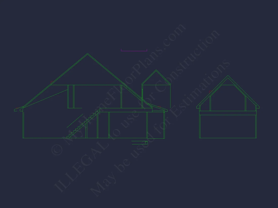 Craftsman house Plan with 2 Floors, 3 Beds & CAD Designs