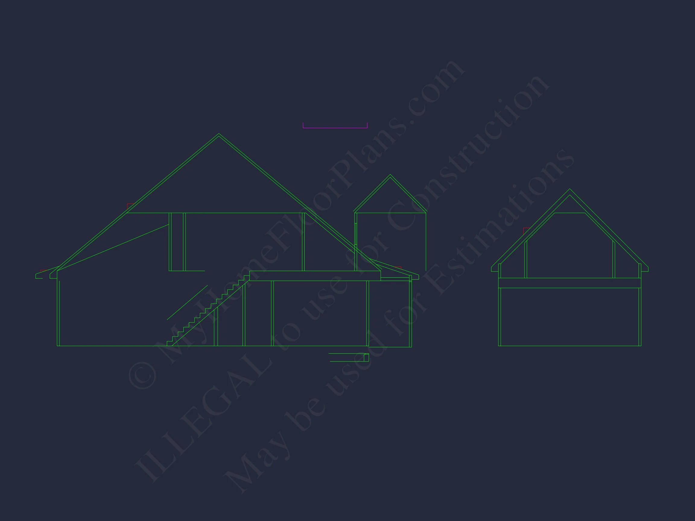 Craftsman house Plan with 2 Floors, 3 Beds & CAD Designs