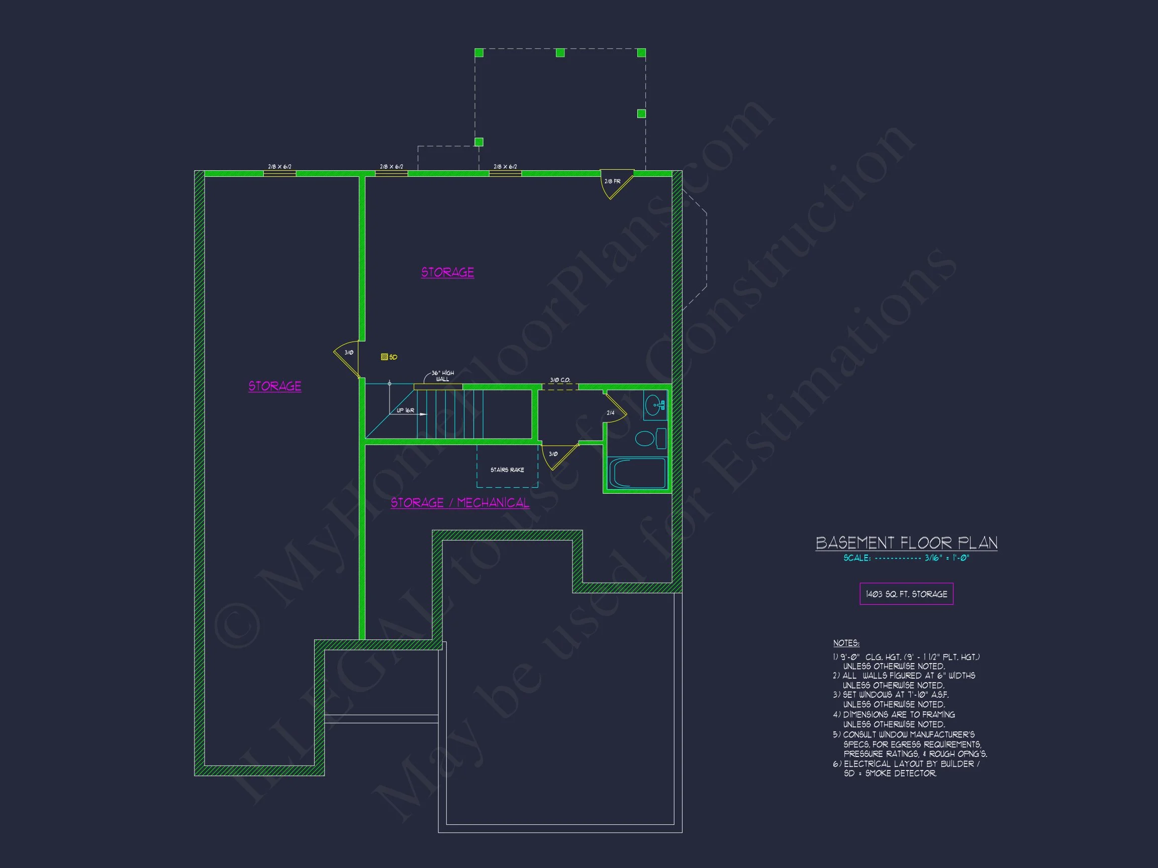 Craftsman house Plan with 2 Floors, 3 Beds & CAD Designs