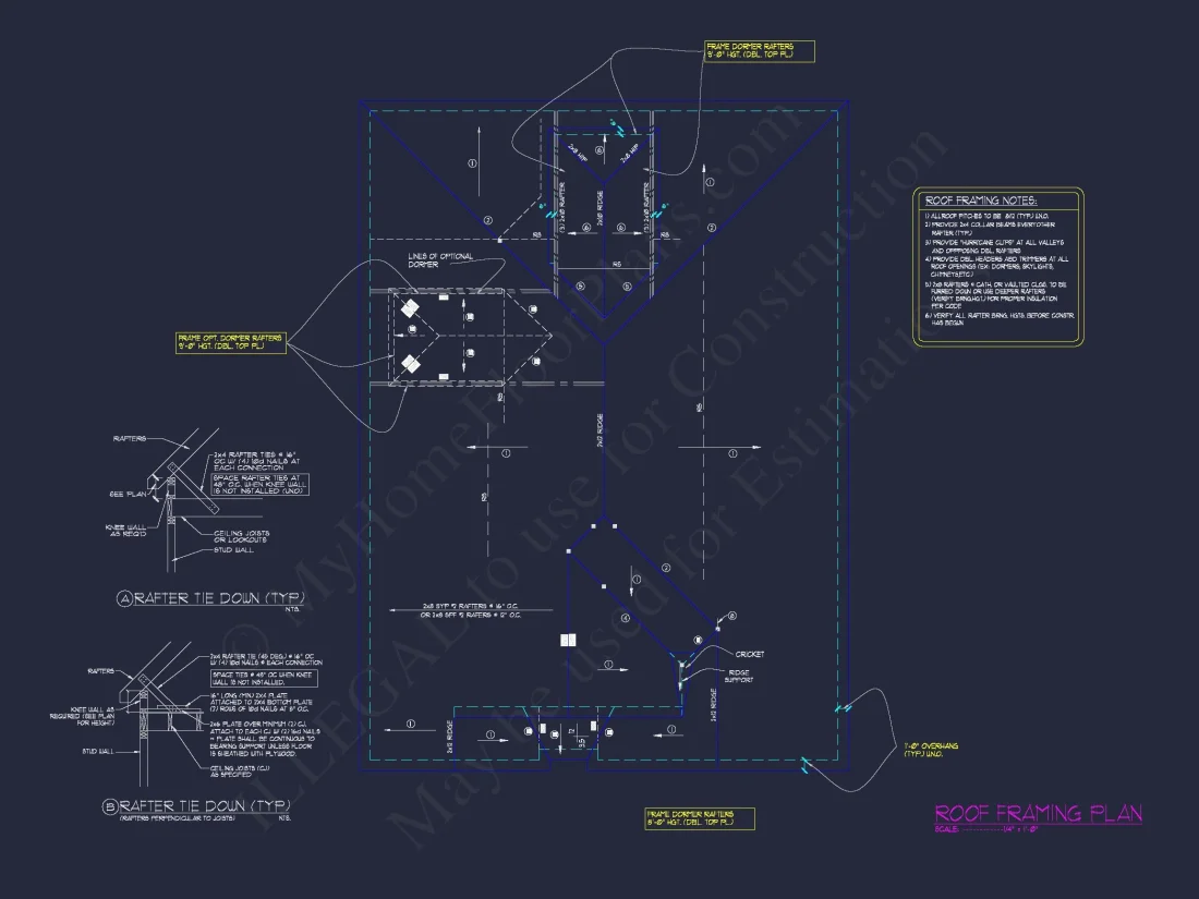 Traditional Craftsman house Floor Plan with CAD Designs