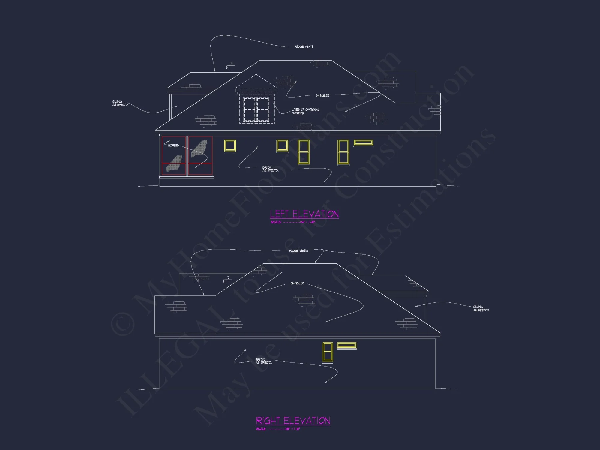Traditional Craftsman house Floor Plan with CAD Designs