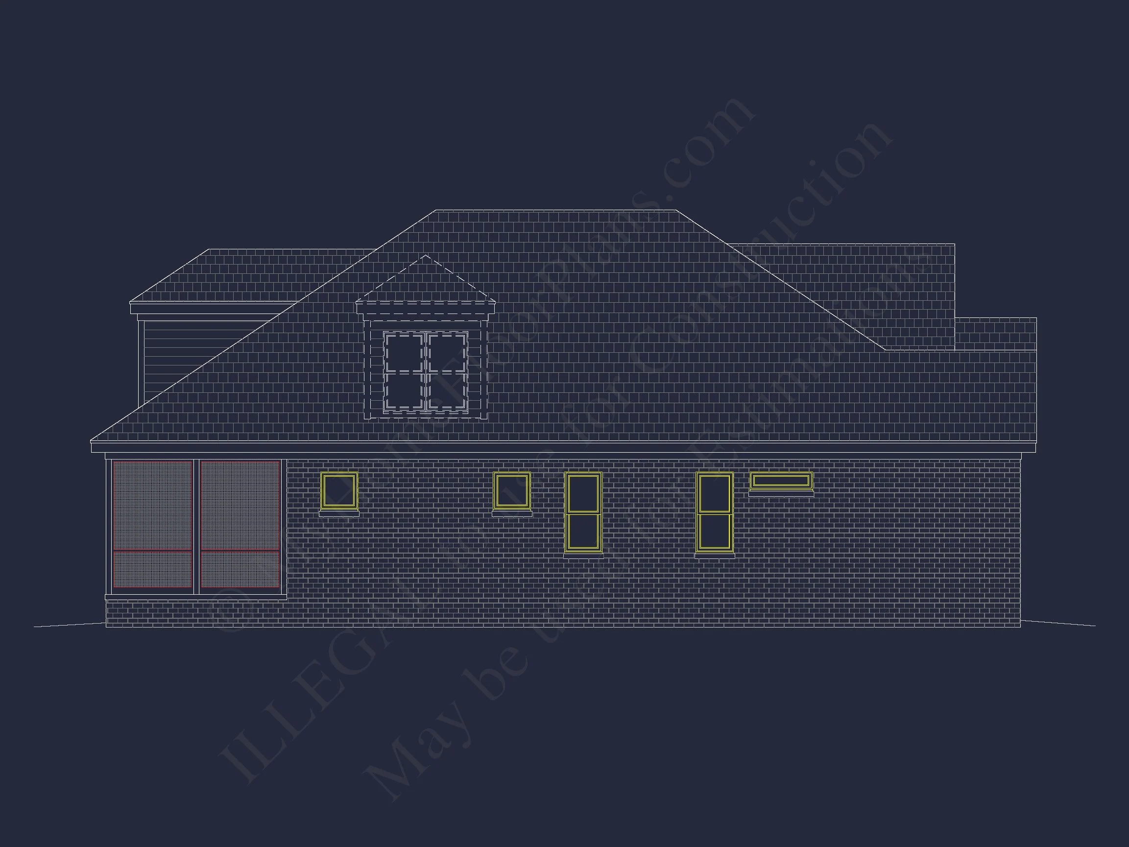 Traditional Craftsman house Floor Plan with CAD Designs