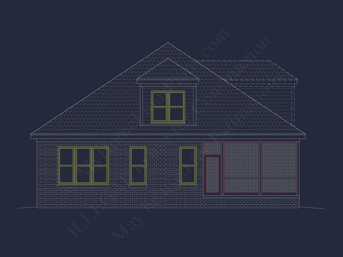 Traditional Craftsman house Floor Plan with CAD Designs