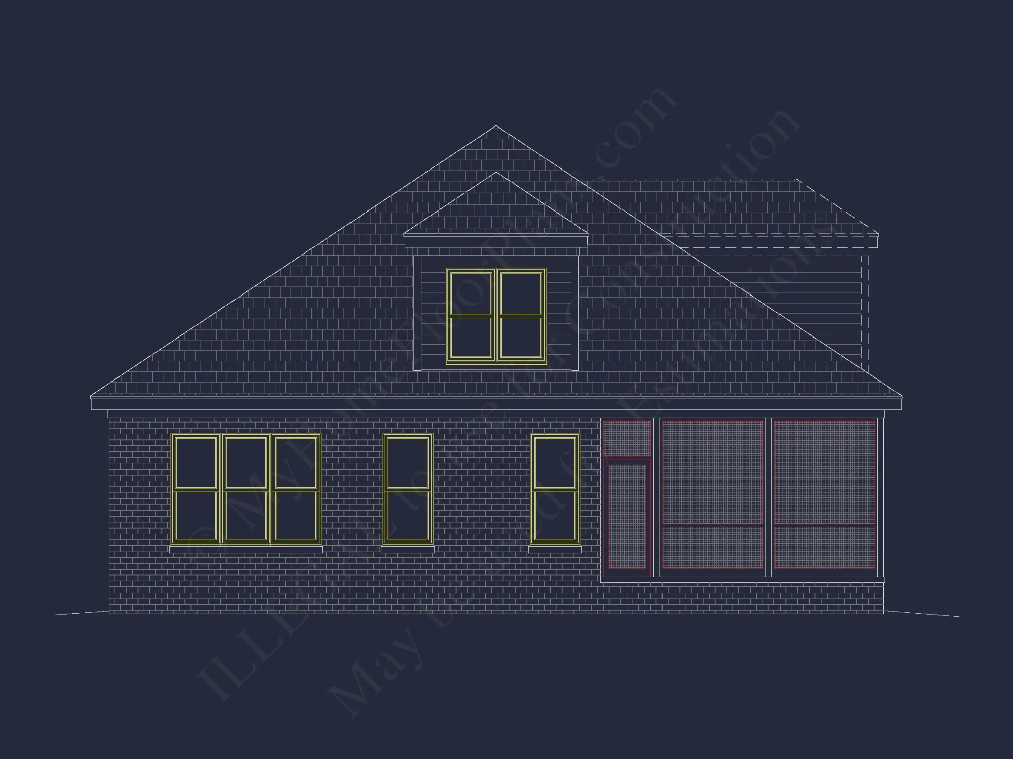 Traditional Craftsman house Floor Plan with CAD Designs