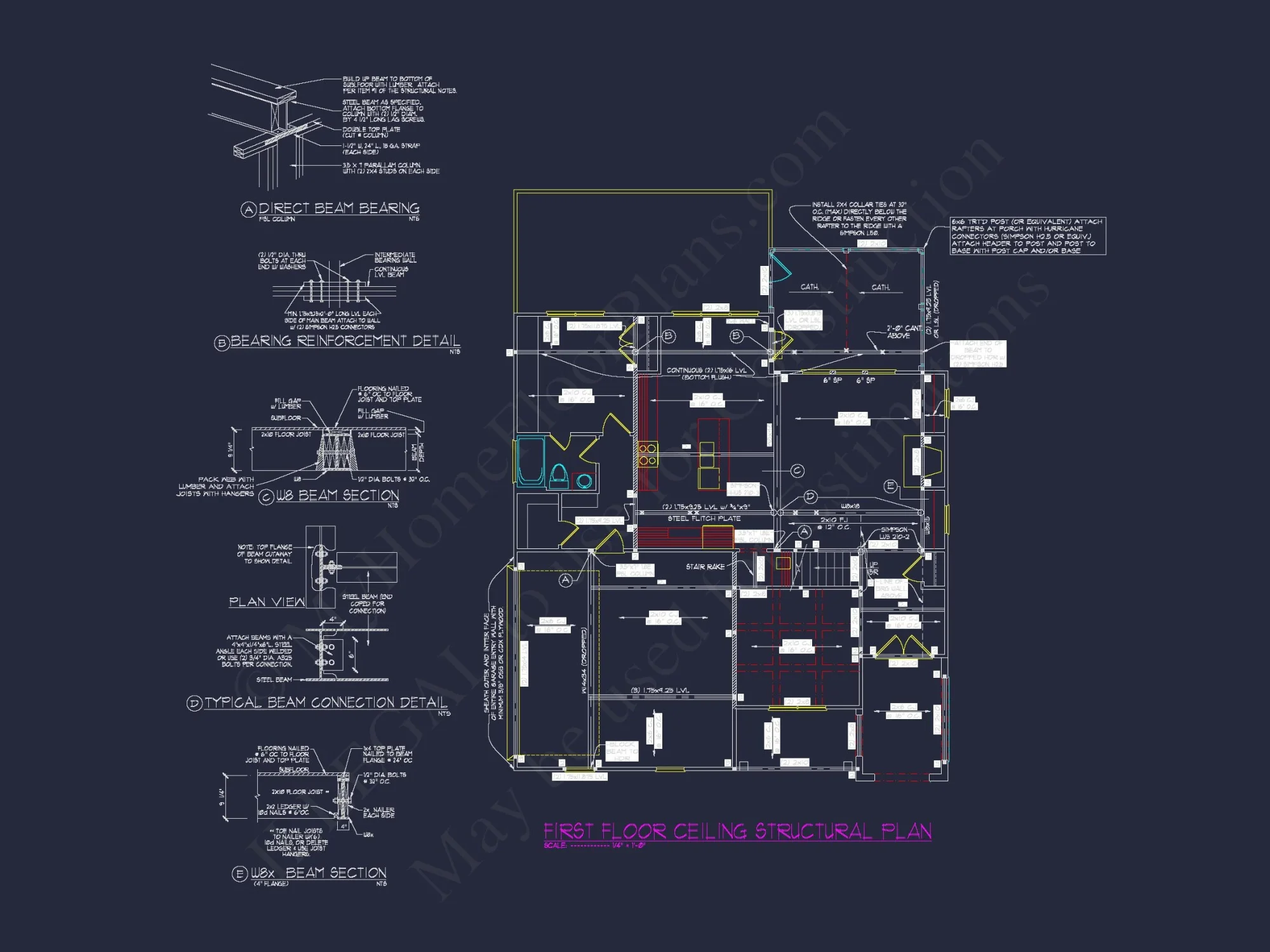Modern Craftsman house Plan with Detailed Architecture Designs