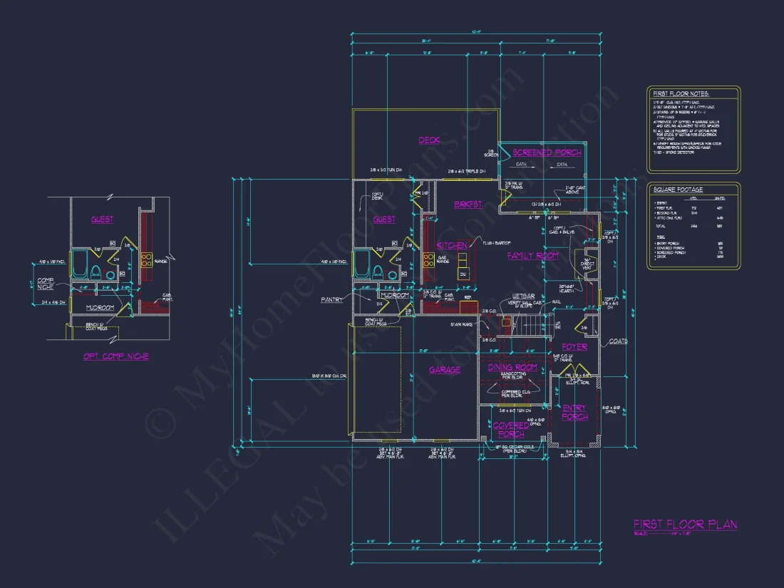 Modern Craftsman house Plan with Detailed Architecture Designs